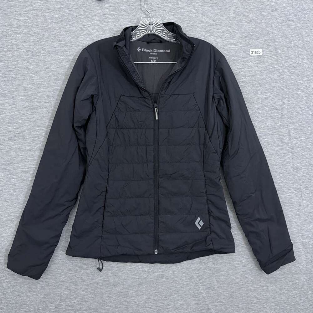 Black Diamond Womens Small First Light Insulated Jacket Full Zip Black Schoeller